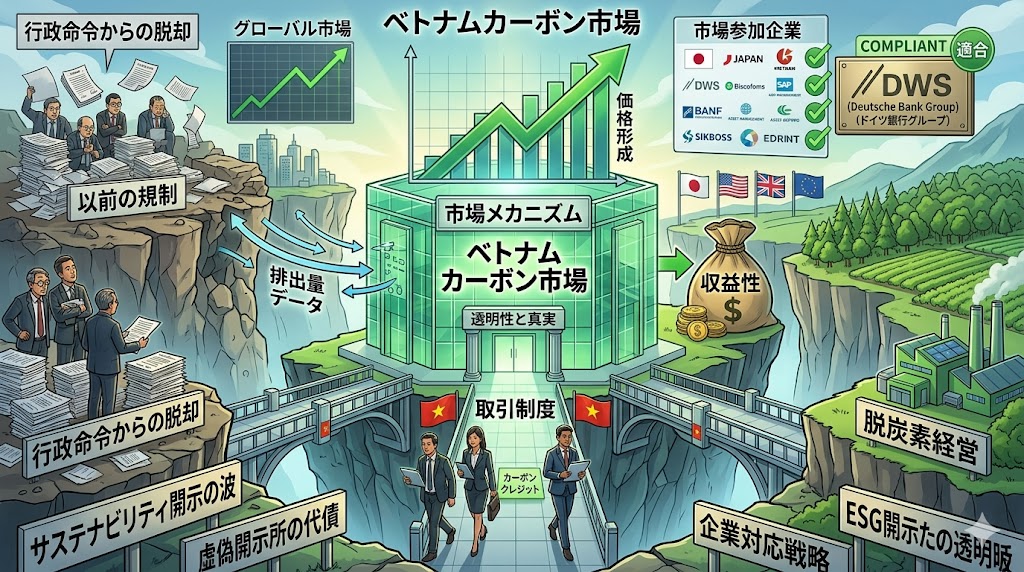 ベトナムが試験的カーボン市場を始動:「行政命令」から「市場メカニズム」への転換点