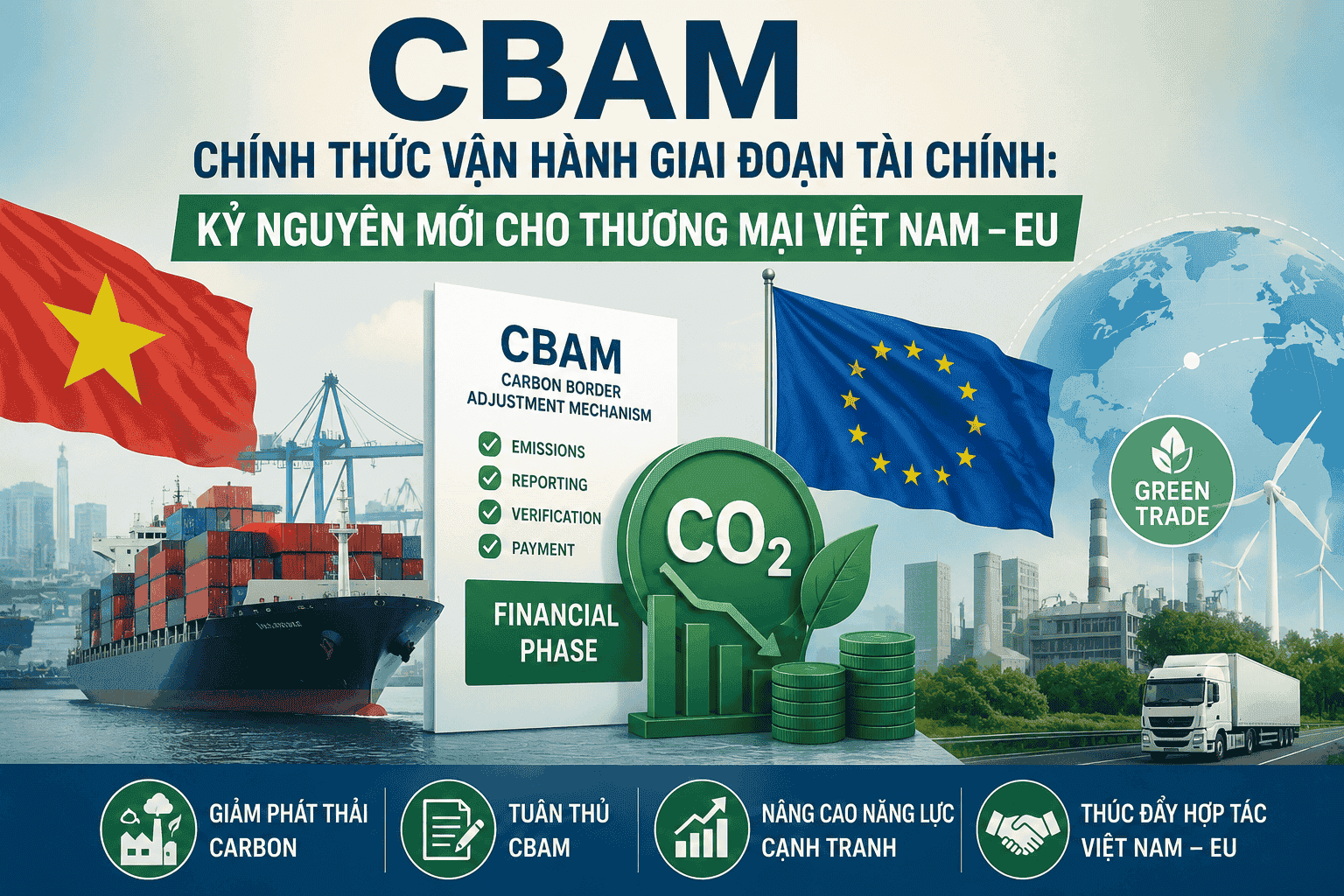 CBAM Chính Thức Vận Hành Giai Đoạn Tài Chính: Kỷ Nguyên Mới Cho Thương Mại Việt Nam – EU