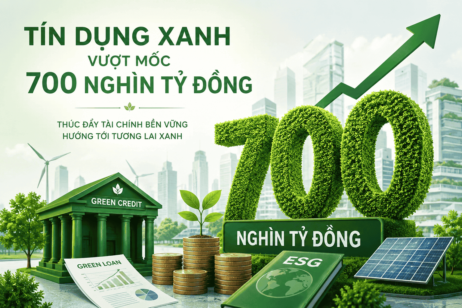 Tín Dụng Xanh Vượt Mốc 700 Nghìn Tỷ Đồng: Khi "Tiền Rẻ" Chỉ Dành Cho "Dự Án Sạch"